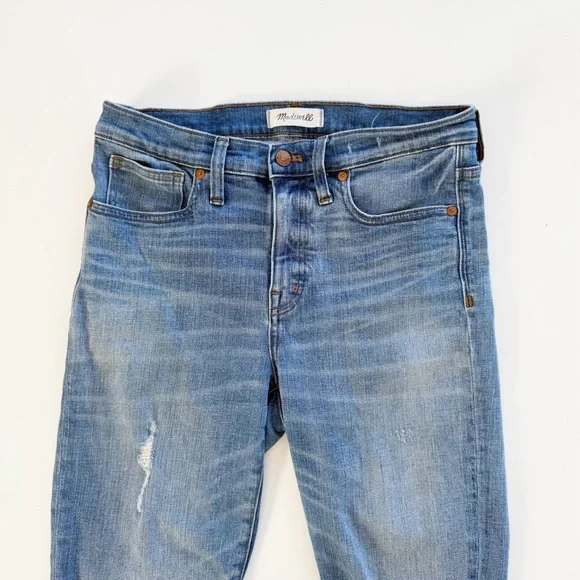 Madewell 9” High Rise Distressed Skinny Jeans size 28 - Picture 2 of 7